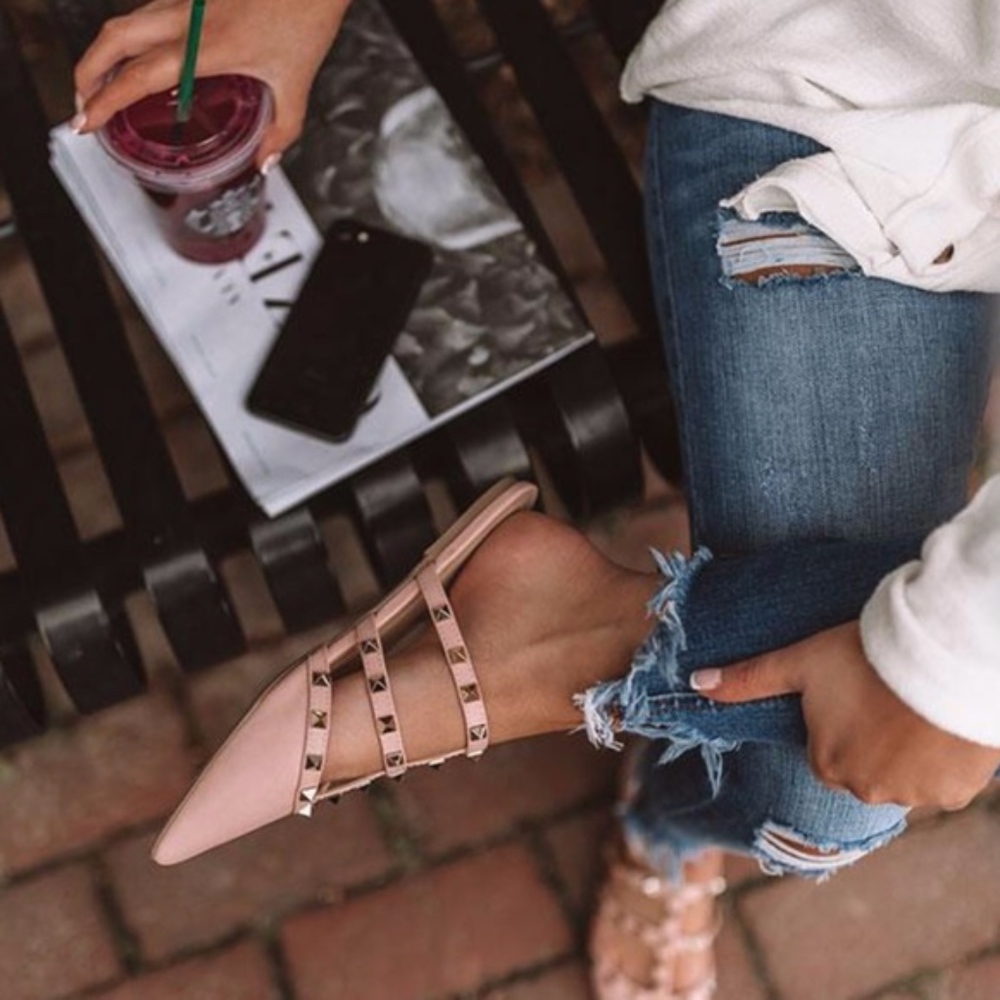 MUST HAVE Stud Flats  - BLUSH - Picture 2 of 4